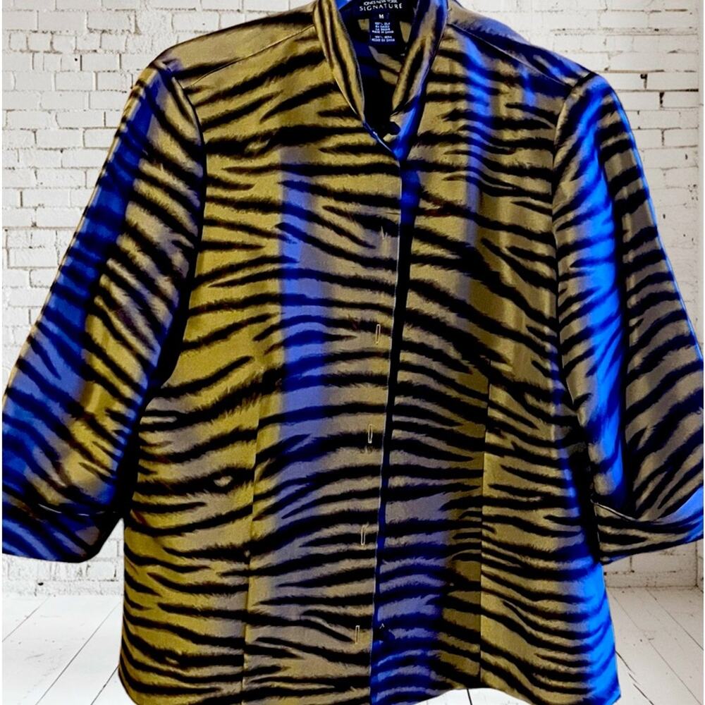 Jones New York Signature Silk Jacket Size M